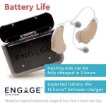 Lucid Hearing Engage - Hearing Aids, Rechargeable Case and Accessories - Compatible With Android, Lucid Hearing APP, and Bluetooth - Splashproof - Engineered and Designed in the USA (Beige) from Engage