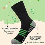 Comfoex Boys Crew Socks For Kids 4-6 6-8 8-10 Years Old Athletic Long Socks With Cushioned Sole 6 Pairs from 