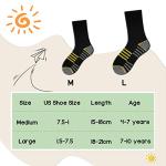 Comfoex Boys Crew Socks For Kids 4-6 6-8 8-10 Years Old Athletic Long Socks With Cushioned Sole 6 Pairs from 