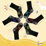 Comfoex Boys Crew Socks For Kids 4-6 6-8 8-10 Years Old Athletic Long Socks With Cushioned Sole 6 Pairs from 