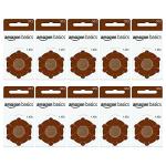 Amazon Basics 1.45 Volt Hearing Aid Batteries, Brown Tab - Pack of 60, Size 312 - Improved Performance by Amazon Basics