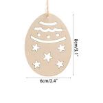 Anditoy 30 PCS Easter Wooden Hanging Ornaments Unfinished Wood Slices Eggs Easter Crafts for Kids DIY Easter Decorations Party Supplies Decor from Anditoy