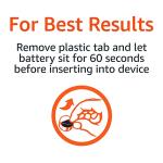 Amazon Basics 1.45 Volt Hearing Aid Batteries, Brown Tab - Pack of 60, Size 312 - Improved Performance by Amazon Basics