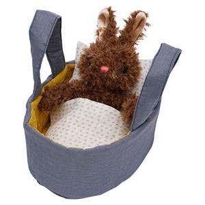 Manhattan Toy Moppettes Beau Bunny Stuffed Animal Nurturing Playset with Bunny Plush Toy, Fabric Bassinet, Blanket & Pillow from Manhattan Toy