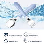 6 Pieces Stainless Steel Toddler Forks Baby Forks for Self Feeding, Kids Forks with Round Handle, Toddler Utensils Children's Safe Silverware Set BPA Free, Dishwasher Safe from Pimoys