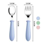 6 Pieces Stainless Steel Toddler Forks Baby Forks for Self Feeding, Kids Forks with Round Handle, Toddler Utensils Children's Safe Silverware Set BPA Free, Dishwasher Safe from Pimoys