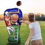 Inflatable Football Toss Target Party Game, Sports Toys Gear and Gifts for Kids Boys Girls and Family by Island Genius