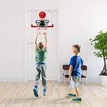 EagleStone Indoor Mini Basketball Hoop Set for Kids with Electronic Score Record and Sounds, Basketball Hoop Over The Door with 2 Balls, Hand Pump Basketball Toy Gifts for Boys Teens Adults by EagleStone