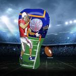 Inflatable Football Toss Target Party Game, Sports Toys Gear and Gifts for Kids Boys Girls and Family by Island Genius