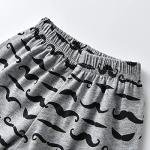 3Pcs Newborn Baby Boy Clothes Summer Short Sleeve Bow Ladies I Have Arrived Romper + Moustache Pants + Hat Outfits Set (Newborn) Grey from 