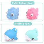 OWNONE 1 Baby Soft Blocks, 16PCS Stacking Building Blocks, Teething & Squeezing Toys for Babies, Cube Blocks with Numbers Animals Fruits, Soft Toys for Babies Infants Toddlers Age 6 to 12 Months Up by KEYI Store