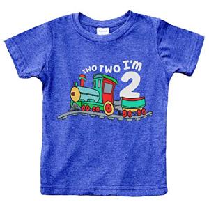 Unordinary Toddler 2nd Birthday Shirt boy Chugga Chugga Two Two Train im Two Year Old Second Birthday (Charcoal Blue, 2y) from 