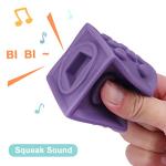 OWNONE 1 Baby Soft Blocks, 16PCS Stacking Building Blocks, Teething & Squeezing Toys for Babies, Cube Blocks with Numbers Animals Fruits, Soft Toys for Babies Infants Toddlers Age 6 to 12 Months Up by KEYI Store