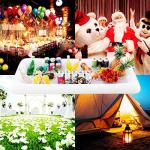 Kurala 4 PCS Inflatable Serving Bar, Salad Ice Tray Food Drink Containers, BBQ Picnic Pool Party Supplies Buffet Luau Cooler, with a Drain Plug from 