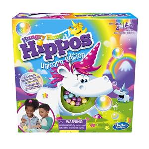 Hasbro Gaming Hungry Hungry Hippos Unicorn Edition Board Game; Pre-School Game for Kids ages 4 and Up; For 2 to 4 Players by Hasbro