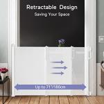 Momcozy Retractable Baby Gate, 41" Tall, Extends up to 71" Wide, Child Safety Baby Gates for Stairs, Doorways, Hallways, Indoor, Outdoor from Momcozy