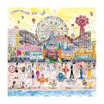 Galison Michael Storrings 500 Piece Jigsaw Puzzle for Families, Summer at The Amusement Park Scene, Great Family Puzzle to Enjoy Together by Galison