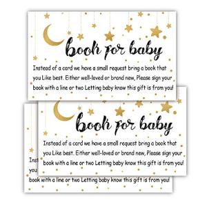 Books for Baby Shower Request Cards (50 Pack), Baby Shower Invitation Inserts. by 
