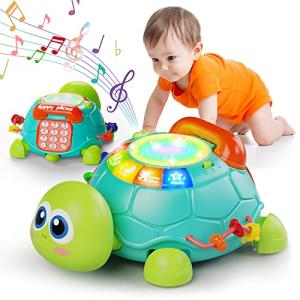 Letapapa Baby Toys 6 -12 Months, Crawling Musical Turtle Toy with Lights & Sounds, Infants Toy for 12-18 Months Baby Boys & Girlsï¼Educational Development Toys Gift for 1 2 3 Year Old Toddlers from Letapapa