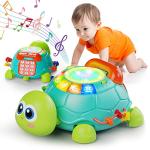 Letapapa Baby Toys 6 -12 Months, Crawling Musical Turtle Toy with Lights & Sounds, Infants Toy for 12-18 Months Baby Boys & Girlsï¼Educational Development Toys Gift for 1 2 3 Year Old Toddlers from Letapapa
