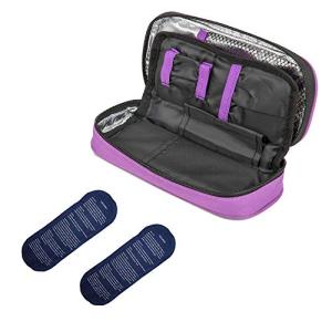 Apollo Walker Insulin Cooler Travel Case Diabetic Medication Cooler with 2 Ice Packs and Insulation Liner(Purple) from TAWA