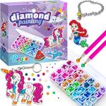 Big Gem Art Diamond Painting Kits for Kids with Storage Case, Jewelry, Keychains, Stickers and More - Craft Kit with Unicorn and Mermaid - Arts and Crafts for Girls and Boys - Toys and Gifts All Ages from BRYTE