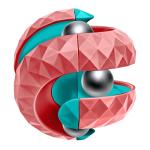 Orbit Ball Toy, Fidget Cube Puzzle Ball Spinning Toy, Track Infinite Flip Change Puzzle Games Novelty Creative Stress Relieve Toys for Kids Children Adults (1, Red) by WUQID