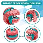 Orbit Ball Toy, Fidget Cube Puzzle Ball Spinning Toy, Track Infinite Flip Change Puzzle Games Novelty Creative Stress Relieve Toys for Kids Children Adults (1, Red) by WUQID