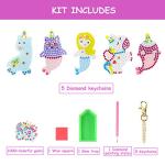 Nardoll Arts and Crafts for Kids Ages 8-12 - Create Your Own Gem Keychains by Number - 5D Diamond Painting Kits Creativity for Girls Boys Toddler Teens Ages 3-5 4-6 6-8 10-12 from Nardoll