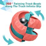 Orbit Ball Toy, Fidget Cube Puzzle Ball Spinning Toy, Track Infinite Flip Change Puzzle Games Novelty Creative Stress Relieve Toys for Kids Children Adults (1, Red) by WUQID