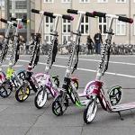 Scooter for Kids Ages 6-12 - HUDORA Scooters for Teens 12 Years and Up Adult Scooter with Big Wheel Scooter for Kids 8 Years and Up with 4 Adjustment Levels Handlebar Up to 41 Inch High (Blue) from hudora