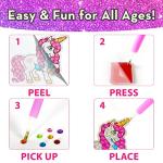 Big Gem Art Diamond Painting Kits for Kids with Storage Case, Jewelry, Keychains, Stickers and More - Craft Kit with Unicorn and Mermaid - Arts and Crafts for Girls and Boys - Toys and Gifts All Ages from BRYTE