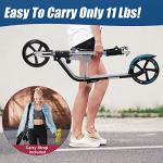 Scooter for Kids Ages 6-12 - HUDORA Scooters for Teens 12 Years and Up Adult Scooter with Big Wheel Scooter for Kids 8 Years and Up with 4 Adjustment Levels Handlebar Up to 41 Inch High (Blue) from hudora