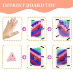 Sensory Fidget Toys Board Game, 3D Pin Art Handprint Impression Sculpture Toy for Autistic ADHD Toddlers Children Adults, Novelty Toys Gifts for Girls Boys, Colorful from MICKYU