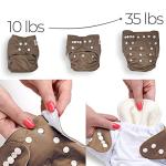 Harlow Baby Cloth Pocket Diapers 7 Pack, 7 Bamboo Inserts, 1 Wet Bag by Nora's Nursery from Nora's Nursery