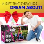 Hurtle 3-Wheeled Scooter for Kids - Wheel LED Lights, Adjustable Lean-to-Steer Handlebar, and Foldable Seat - Sit or Stand Ride with Brake for Boys and Girls Ages 1-14 Years Old - Pink by Hurtle