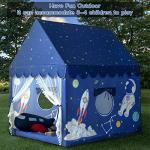 Kids Play Tent Playhouse Indoor Outdoor Tent Kids Boys Toddler Kids Tent Large Castle Play House Spaceship Tent, Outer Space Rocket Blue by Sherilyn