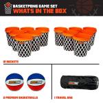 BasketPongâ¢ Giant Yard Pong X Basket Ball Game with Durable Balls and Buckets - Outdoor Game for Lawn, Backyard and Beach - Set Includes 12 Buckets, 2 Basket Balls and a Carrying Bag by BasketPong