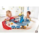 Hape Emergency Services HQ | 2-in-1 Police and Fire Station Complete Play Set with Vehicles and Action Figures Multicolor, L: 33.9, W: 9.1, H: 31.5 inch from Hape International