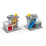 Hape Emergency Services HQ | 2-in-1 Police and Fire Station Complete Play Set with Vehicles and Action Figures Multicolor, L: 33.9, W: 9.1, H: 31.5 inch from Hape International