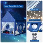 Kids Play Tent Playhouse Indoor Outdoor Tent Kids Boys Toddler Kids Tent Large Castle Play House Spaceship Tent, Outer Space Rocket Blue by Sherilyn