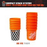 BasketPongâ¢ Giant Yard Pong X Basket Ball Game with Durable Balls and Buckets - Outdoor Game for Lawn, Backyard and Beach - Set Includes 12 Buckets, 2 Basket Balls and a Carrying Bag by BasketPong