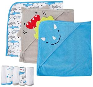 Simple Joys by Carter's Boys' 8-Piece Towel and Washcloth Set, Multi, One Size by Carter's Simple Joys - Private Label