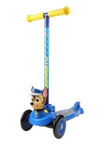 Paw Patrol Chase Self Balancing Kick Scooter Toddler Scooter & Kids Scooter, Extra Wide Deck, 3 Wheel Platform, Foot Activated Brake, 75 lbs Limit, Kids & Toddlers Girls or Boys, for Ages 3 and Up by Sakar International