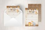 Jungle Safari Baby Shower Invitations, Safari Animal Invitation, 20 Fill in Invitations and Envelopes, Boy or Neutral Baby Shower Party, Monkey, Lion, Elephant, Giraffe from Your Main Event Prints