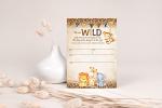 Jungle Safari Baby Shower Invitations, Safari Animal Invitation, 20 Fill in Invitations and Envelopes, Boy or Neutral Baby Shower Party, Monkey, Lion, Elephant, Giraffe from Your Main Event Prints