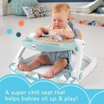 Fisher-Price Sit-Me-Up Floor Seat with Tray, Penguin-Themed Portable Infant Chair with Snack Tray and Toys from Fisher-Price