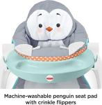 Fisher-Price Sit-Me-Up Floor Seat with Tray, Penguin-Themed Portable Infant Chair with Snack Tray and Toys from Fisher-Price