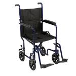 Drive Medical ATC19-BL Lightweight Aluminium Transport Wheelchair with Swing-Away Footrest, Blue from Drive Medical