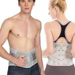 Lower Back Braces for Back Pain Relief - Compression Belt for Men & Women - Lumbar Support Waist Backbrace for Herniated Disc, Sciatica, Scoliosis - Breathable Mesh Design, Adjustable Straps (S, Gray) from Health In